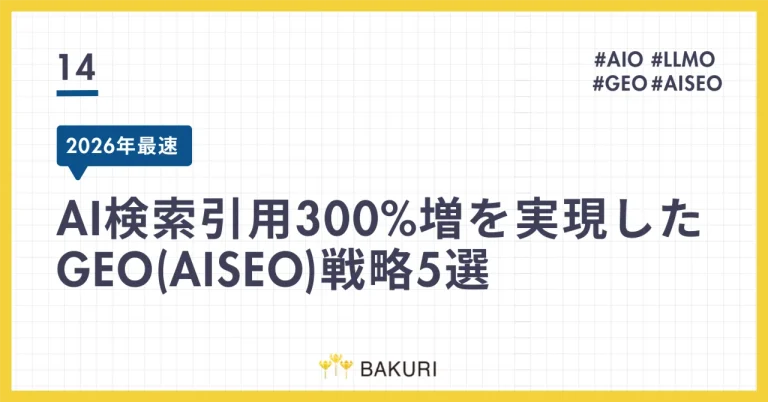 【2026年最新GEO(AISEO)戦略】AI検索引用300%増を達成したスタートアップが実践した「5つのトレンド」完全解説