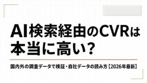 AI検索経由のCVRは本当に高い？国内・海外の調査データで検証した実態と自社データの読み方【2026年最新】